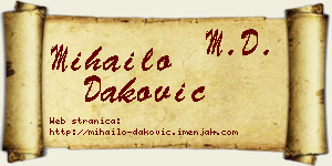 Mihailo Daković vizit kartica